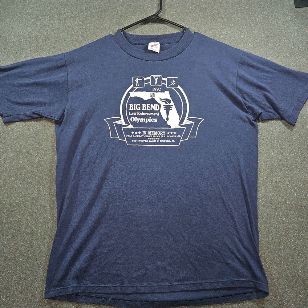 Jerzees Big Bend Law Enforcement Olympics 1992 Tee Men’s L USA Made Vintage
